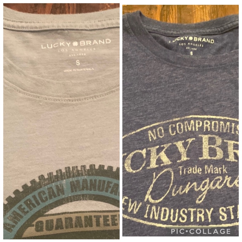 Lucky Brand Gray and Navy Tees